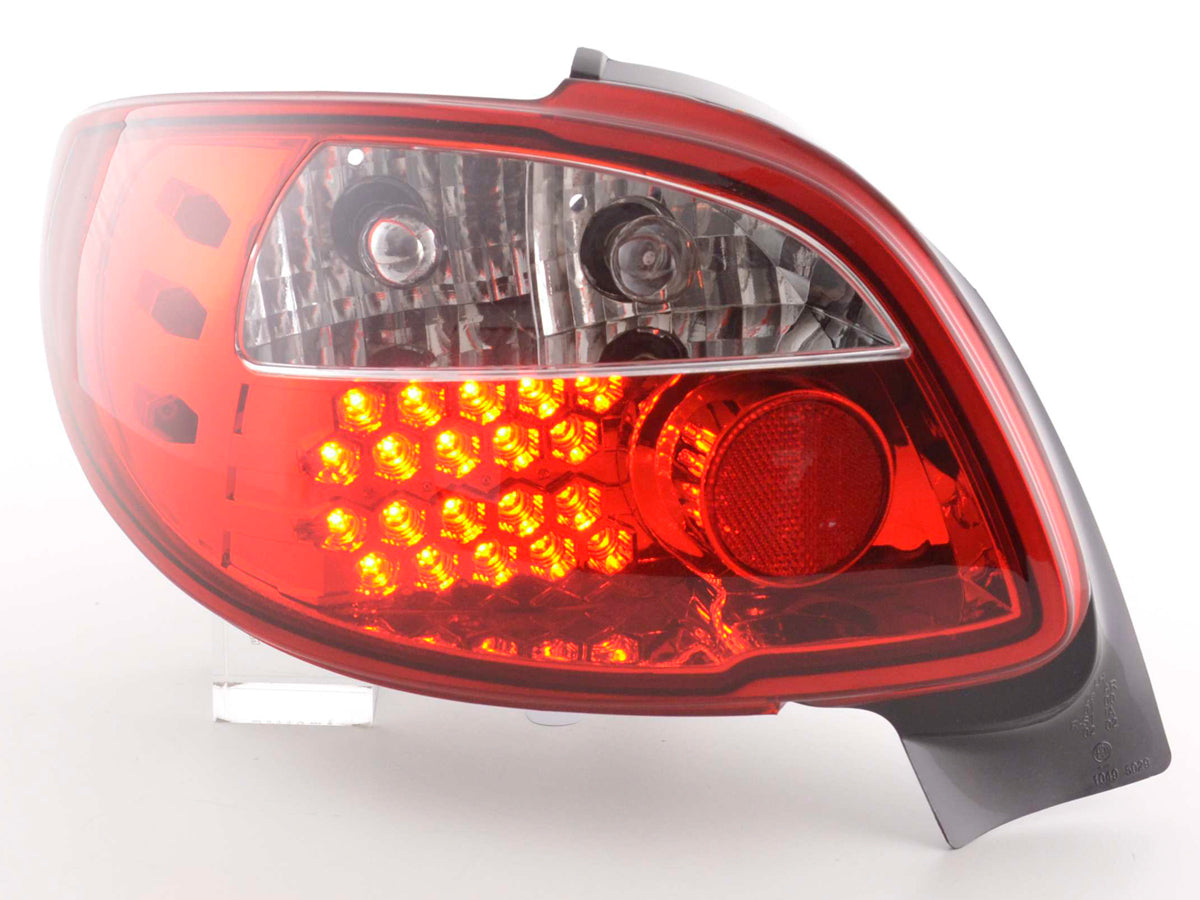 LED Rückleuchten Set Peugeot 206 CC Cabrio 98-05 klar/rot LED Rückleuchten Set Peugeot 206 CC Cabrio 98-05 klar/rot